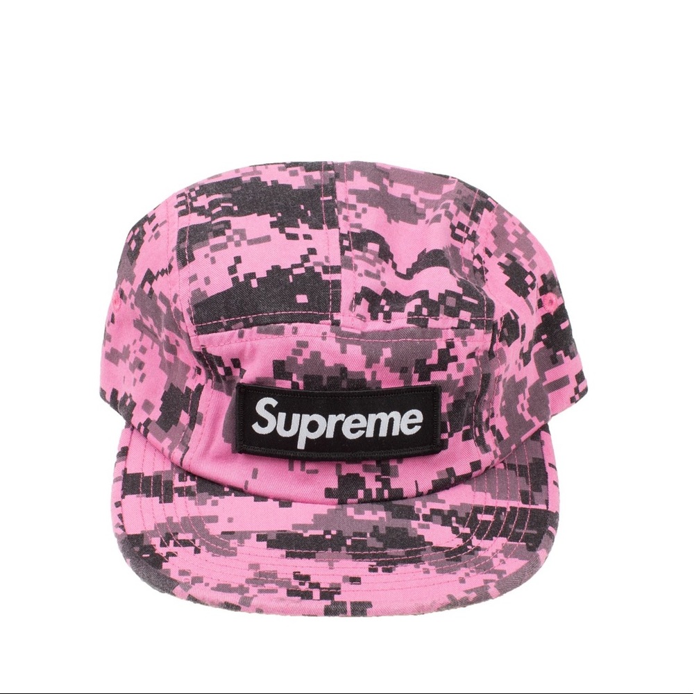 Supreme NYCO Twill Digi Camo Camp Cap Pink